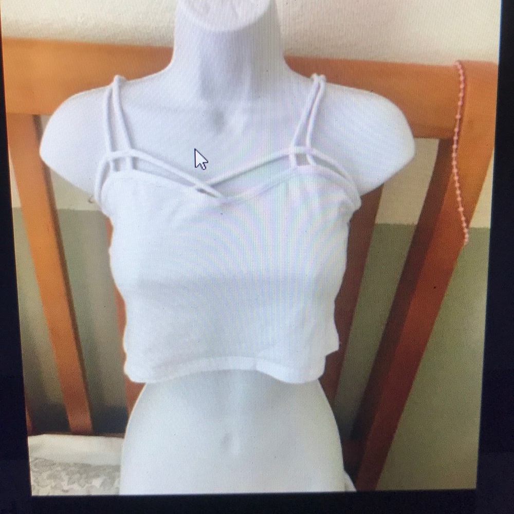 Forever 21 White Strappy Crop Top